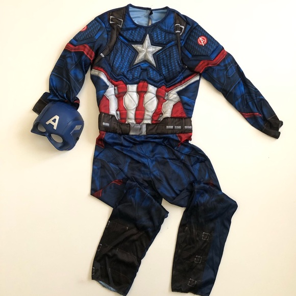 Marvel Captain America Boy Halloween Costume Size 10-12 - Picture 3 of 8